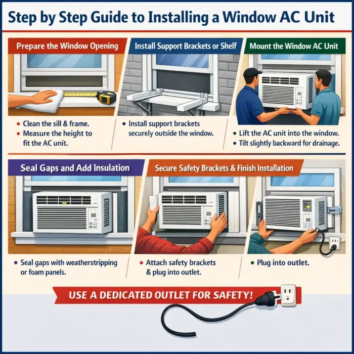 Step by Step Guide to Installing a Window AC Unit