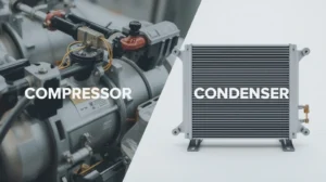 difference between ac compressor and ac condenser