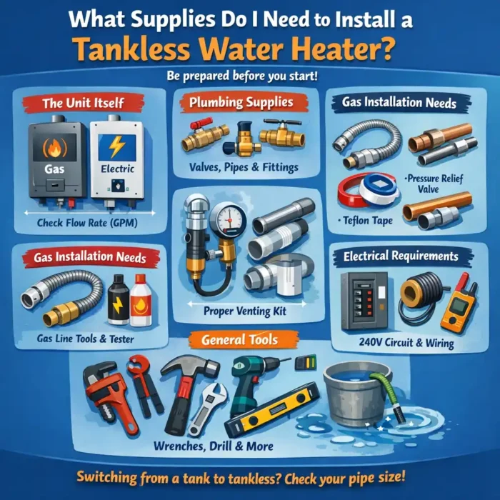 What Supplies Do I Need to Install a Tankless Water Heater?