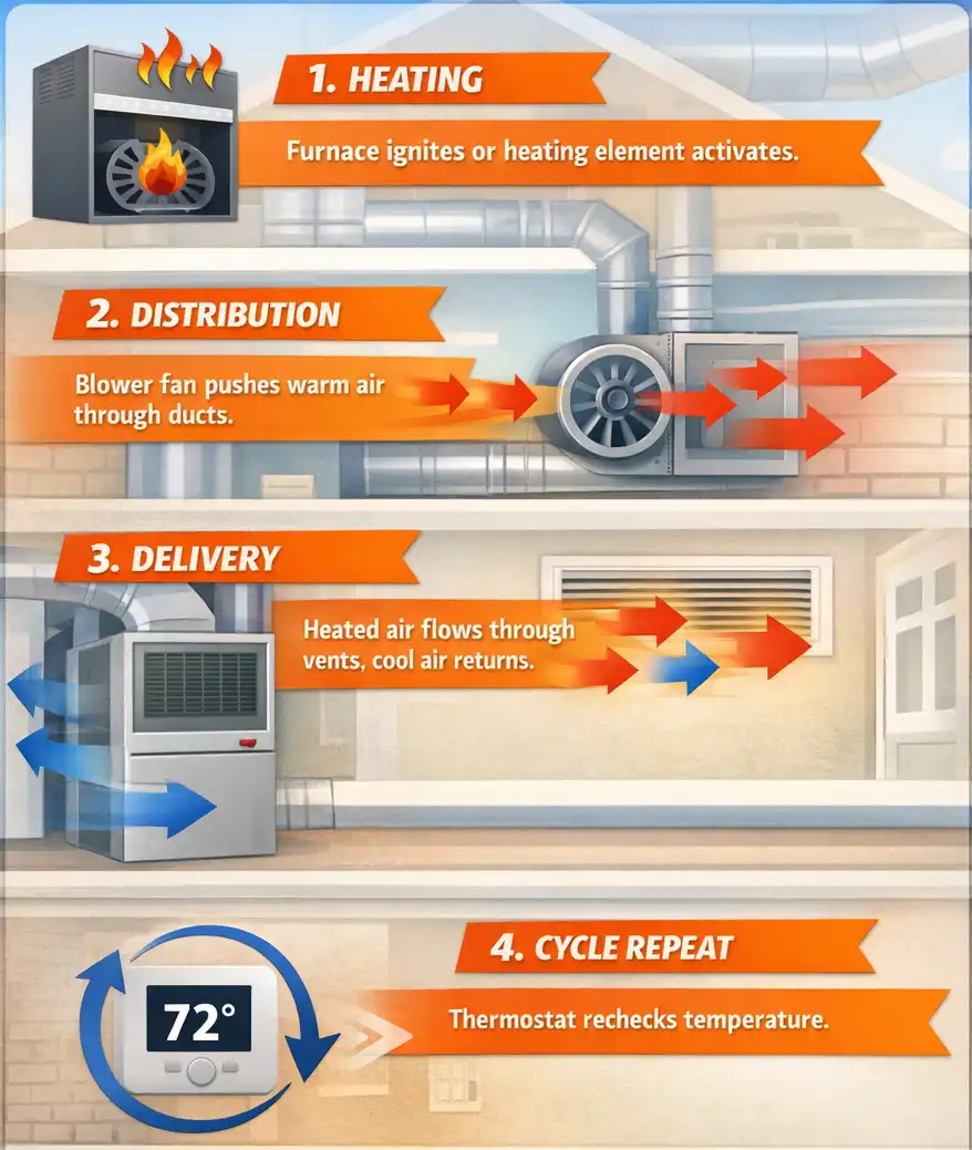 How Forced Air Heating Works?