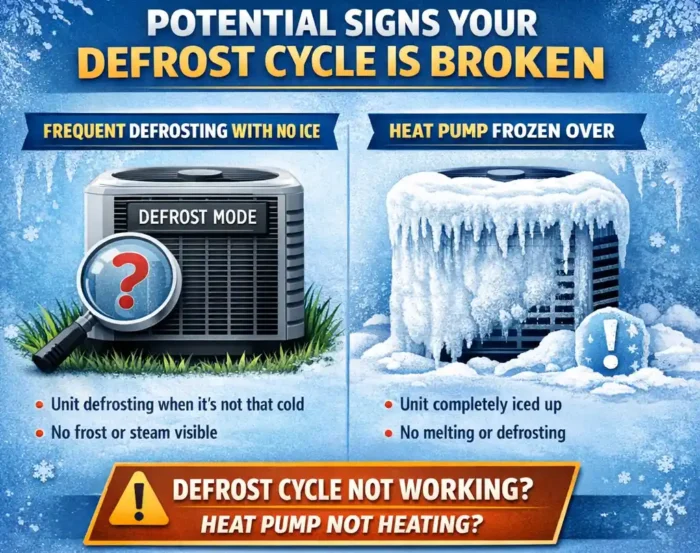 POTENTIAL SIGNS YOUR DEFROST CYCLE IS BROKEN