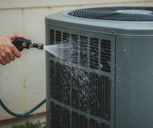 can i clean my ac unit with a hose